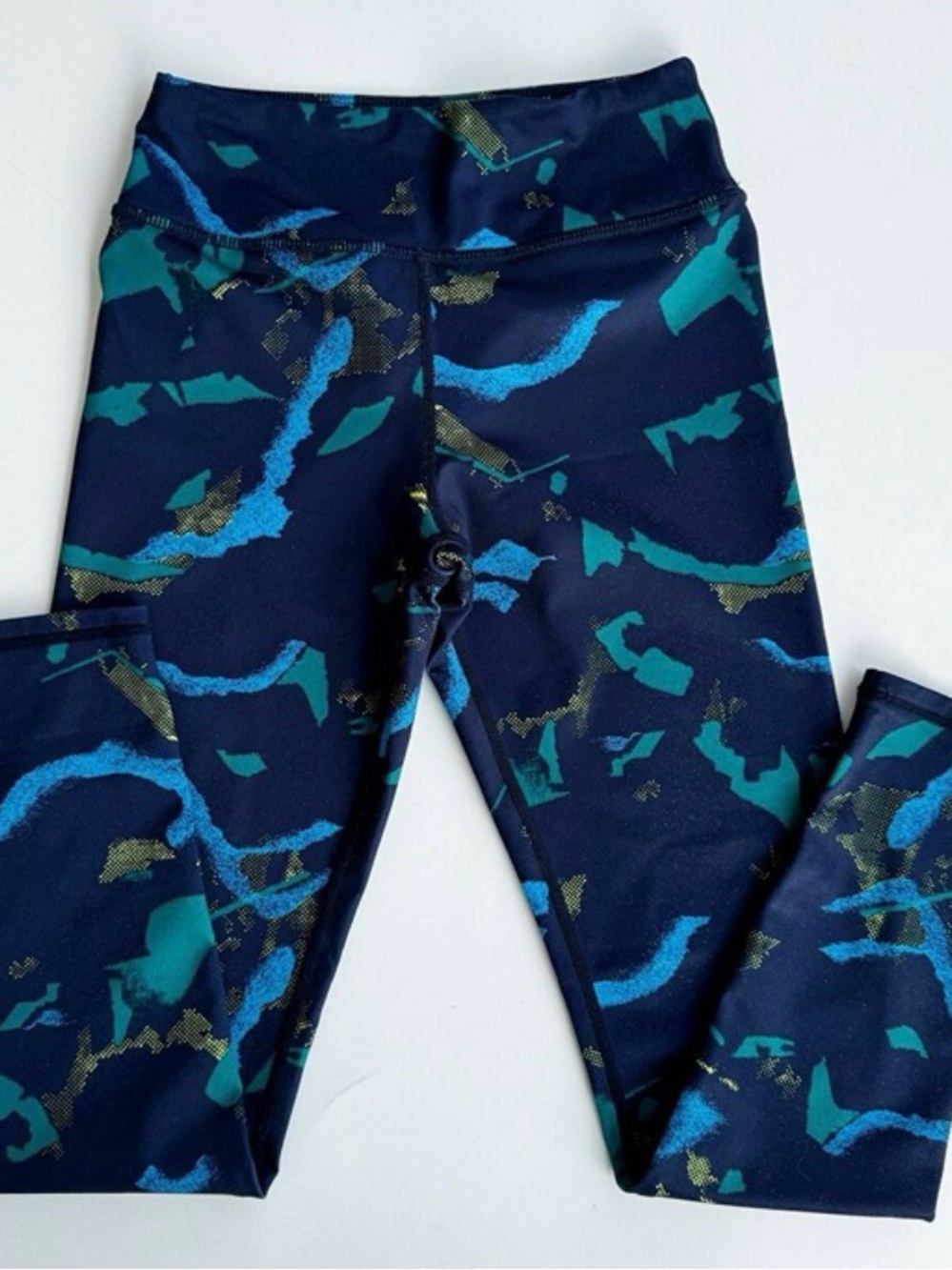 Zella Navy Leggings with Abstract Pattern